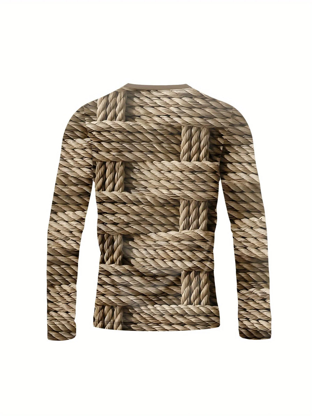 Men's 3D Print Geometric Pattern Long Sleeve T-Shirt Breathable Comfortable Slim Fit round Neck All-Season Casual Sports Top