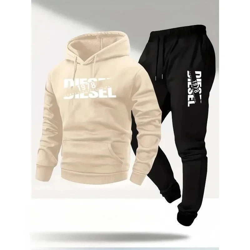 Autumn and winter new hooded sweatshirt sportswear fashion sports hooded sweatshirt casual sweatshirt and pants two in one