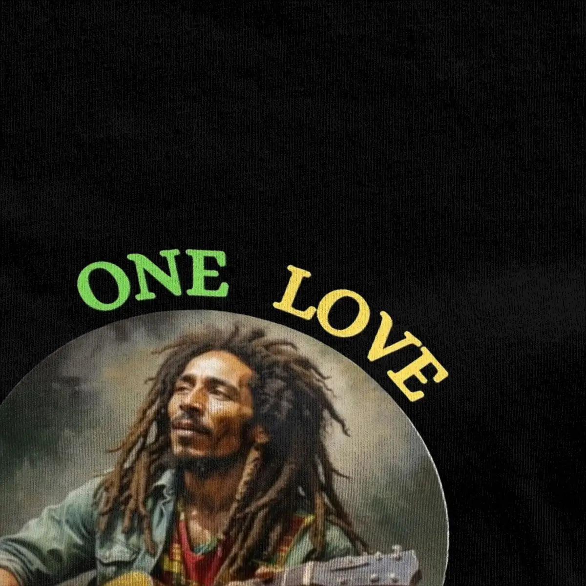 Retro ONE LOVE BOB MARLEY T Shirt Men's O-neck Short Sleeve Tops Cotton Summer Top Tee