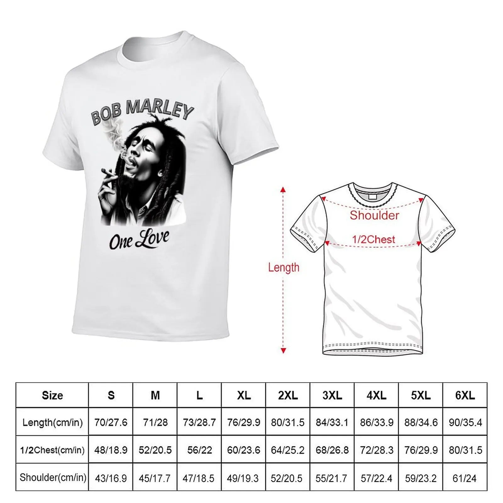 BOB MARLEY: ONE LOVE T-Shirt t shirts for man graphic tees printed t shirts for man T-Shirt