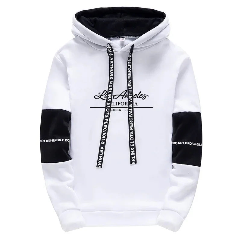 Men's Casual Hooded Tracksuit comfortable Spring Hot Sale quality Print Single Sweatshirt & Sweatpants Outdoor Sports Daily Wear