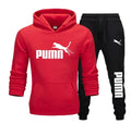 New men's hooded sweatshirt pants for autumn and winter - a fashionable and trendy fitness jogging casual sportswear set
